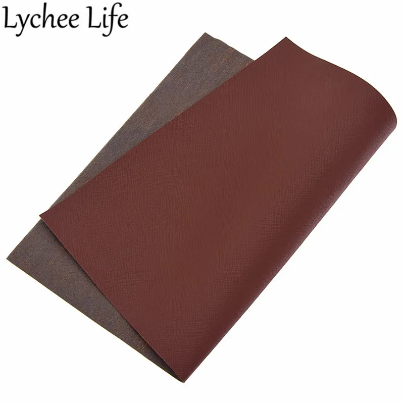 Lychee Life 29x21 см Синтетическая кожа ткань A4 сплошной цвет ПВХ ткань DIY для пошива домашней одежды одежда аксессуары поставки