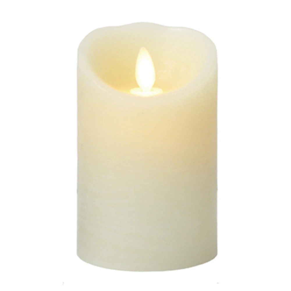 

Ksperway Flameless Moving Wick LED Candles with Timer and Remote 3.5"*5" inch Ivory
