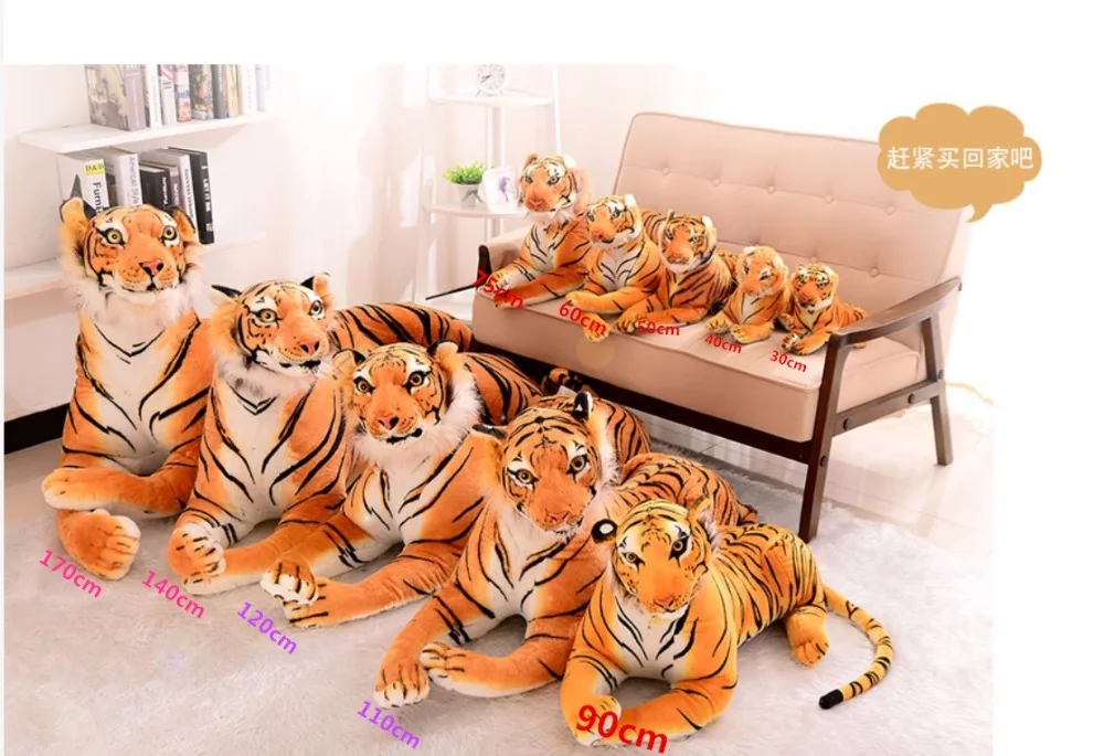 Huge Prone Tiger Plush Toy Big Tiger Plush Doll Simulation Animal Vivid Life Like Tiger For Boy Large Tiger Doll Soft