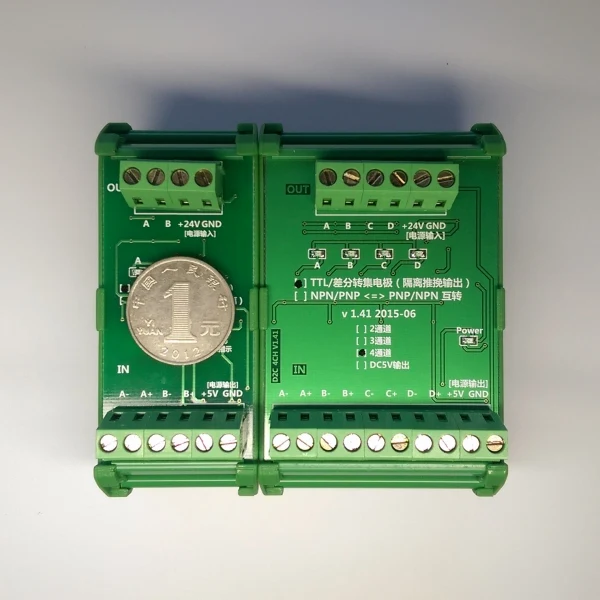 2 или 4 канала дифференциальный к одиночному коллектору ttl HTL NPN PNP преобразователь сигнала модуль для сервоэнкодера ПЛК 2 МГц