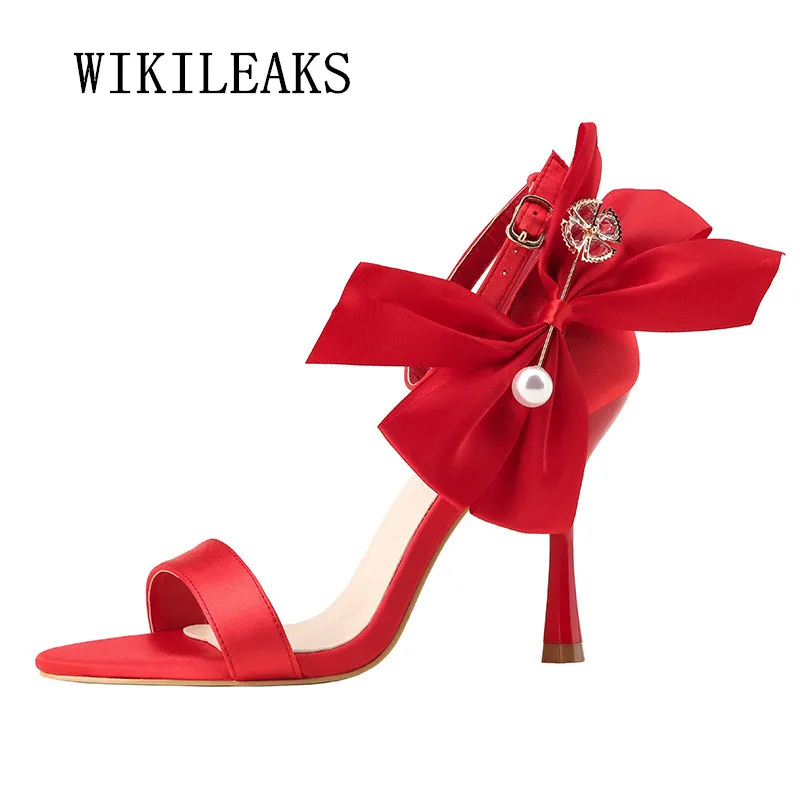 

ladies sandals mary janes women shoes sandalias mujer 2019 sexy high heels summer shoes woman sandals butterfly-knot pearl pumps