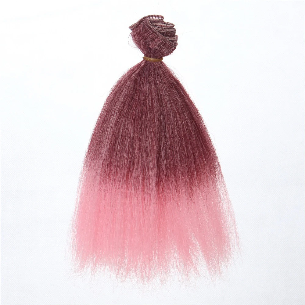 New Fashion 15100cm DIY Mini Tresses Doll Wig High Temperature Material Curly Hair Perm Wig For BJD Doll Accessories (6)