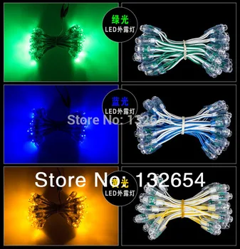 

100pcs 12mm Pencil single Color White Red Blue Green DC 5V Waterproof outdoor pixel led string strip light