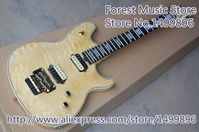 Cheap Custom Shop Cream Quilted Finish Wolfgang EVH Electric Guitars Left Handed Custom Available