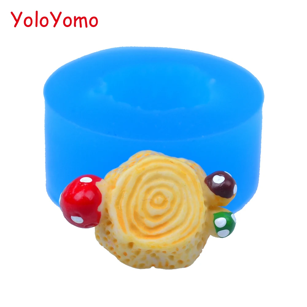 V040YL 17 мм пень с силиконовая форма в виде гриба для Sugarcraft Fondant кукольный домик