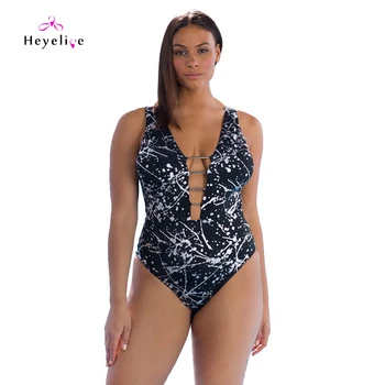 

Sexy Plus Size Swimwear Women Hollow One Piece Swimsuits Retro Plus Size Swim Bathing Suits High Cut Monokini 4XL Lady Swimwear