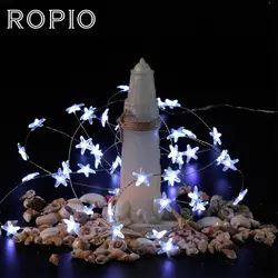 ROPIO см 3 м Морская звезда 30 светодиодов световые струны Серебряный провод около 30 см теплый белый с батареей AA для свадебной вечеринки