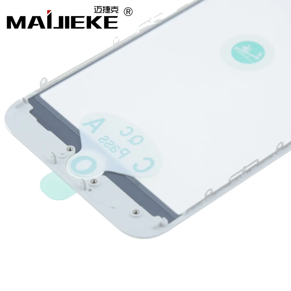MAIJIEKE Топ AAA+ холодный пресс 3 в 1 передняя внешняя стеклянная линза с рамкой& OCA для iphone 8 7 6s plus 6 5 5S 5c стеклянные ремонтные детали