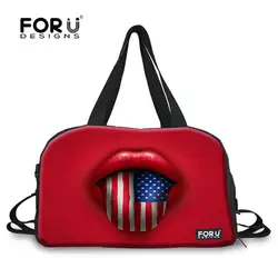 Forudesigns/пикантные Средства ухода за губами флаг красный Для женщин Йога сумка Фитнес Training спортивная сумка с Обувь Открытый Дорожная сумка