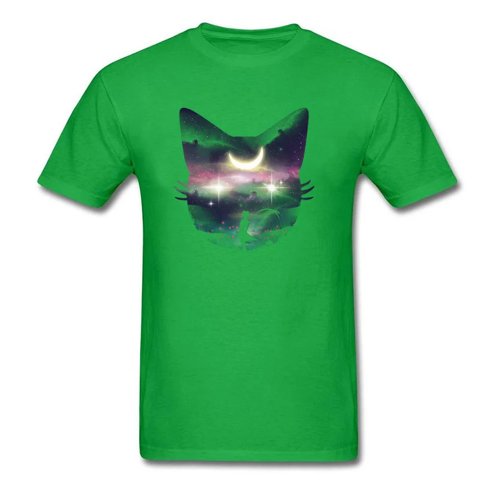 Moon Chaser Tops Tees Graphic Crewneck Birthday Short Sleeve Pure Cotton Men T Shirt Printed On Tees Free Shipping Moon Chaser green
