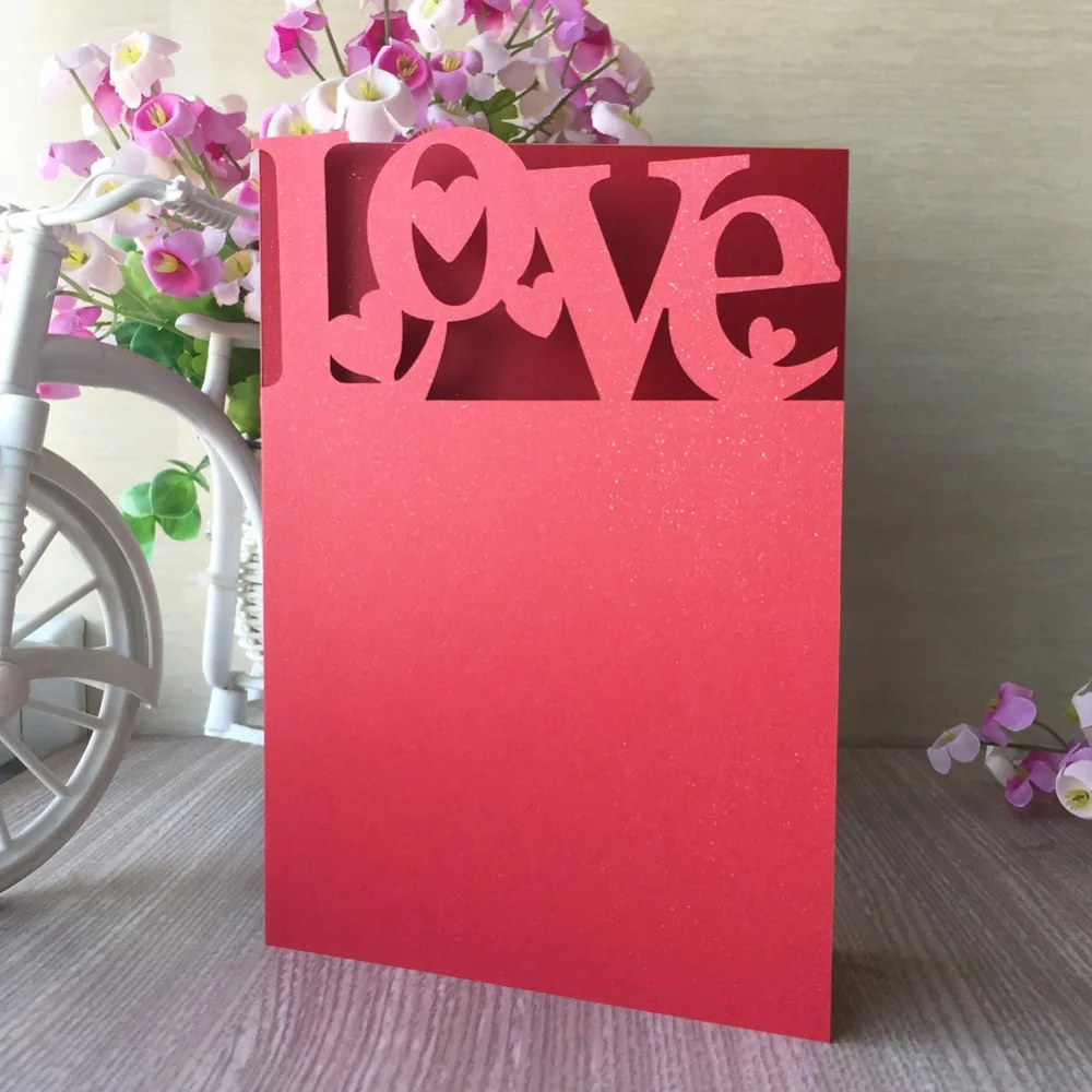 20pcs lot Pearl Paper Invitation Card Birthday Party Card Wedding 