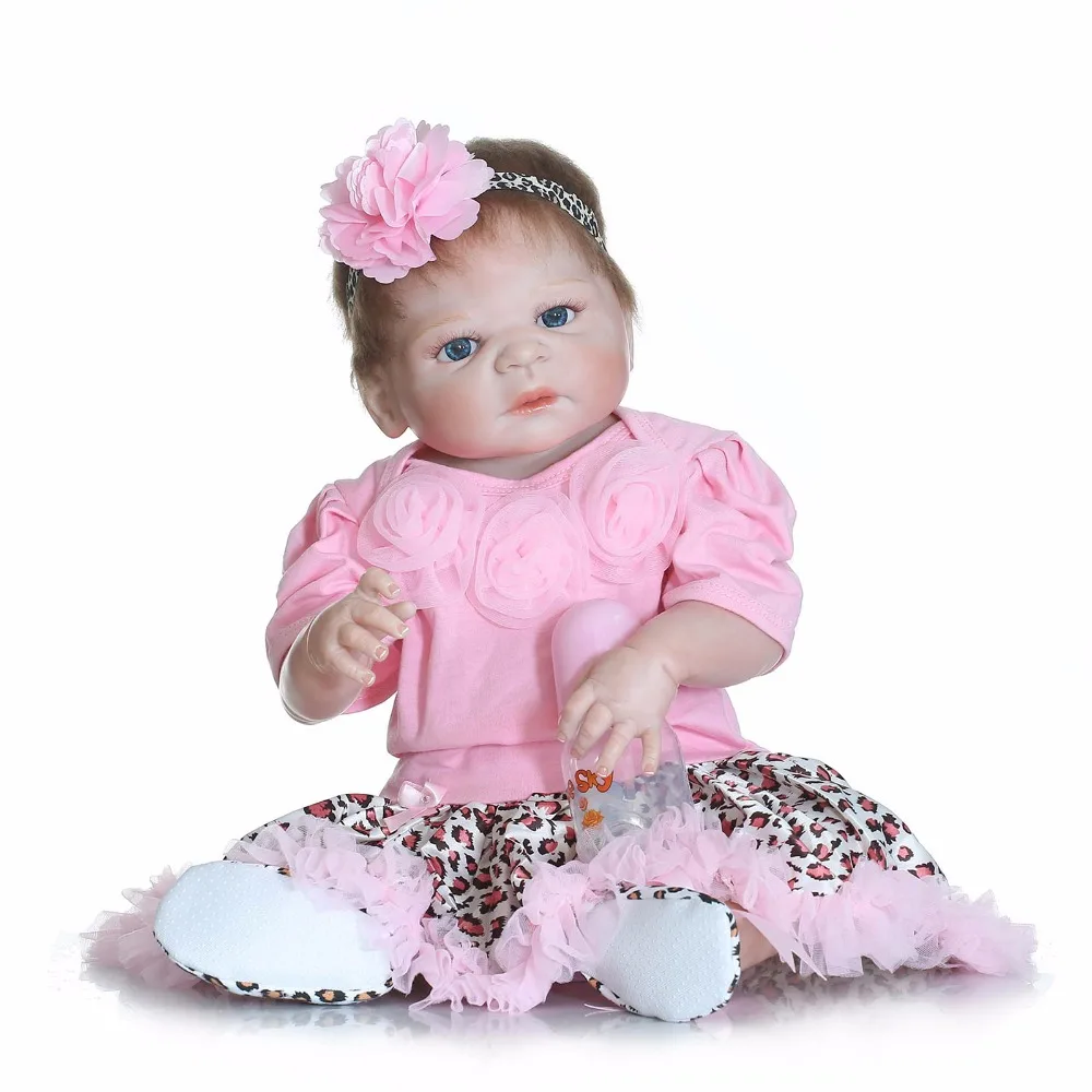 Bebes reborn girl dolls NPK 2" 57 см полное тело силиконовые reborn baby куклы Виктория для ребенка подарок игрушка куклы bonucas возрождённая