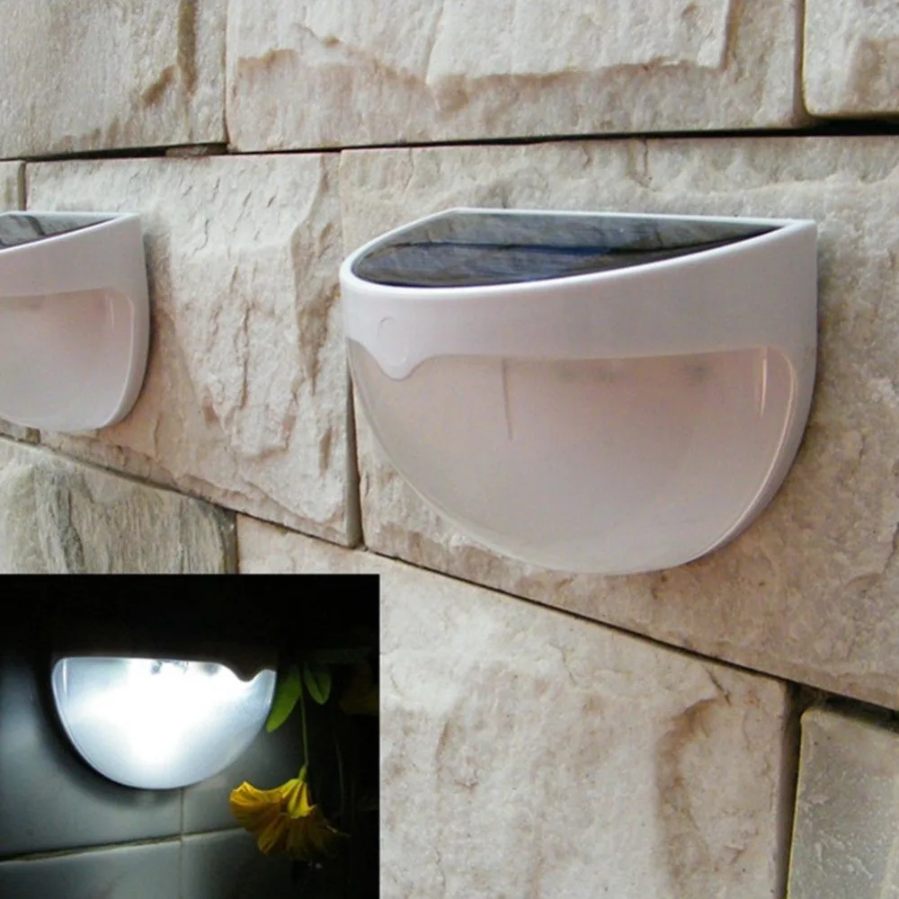 Half-round White Cover Led Solar Garden Light Outdoor Lamp Night Path Lighting Waterproof Street
