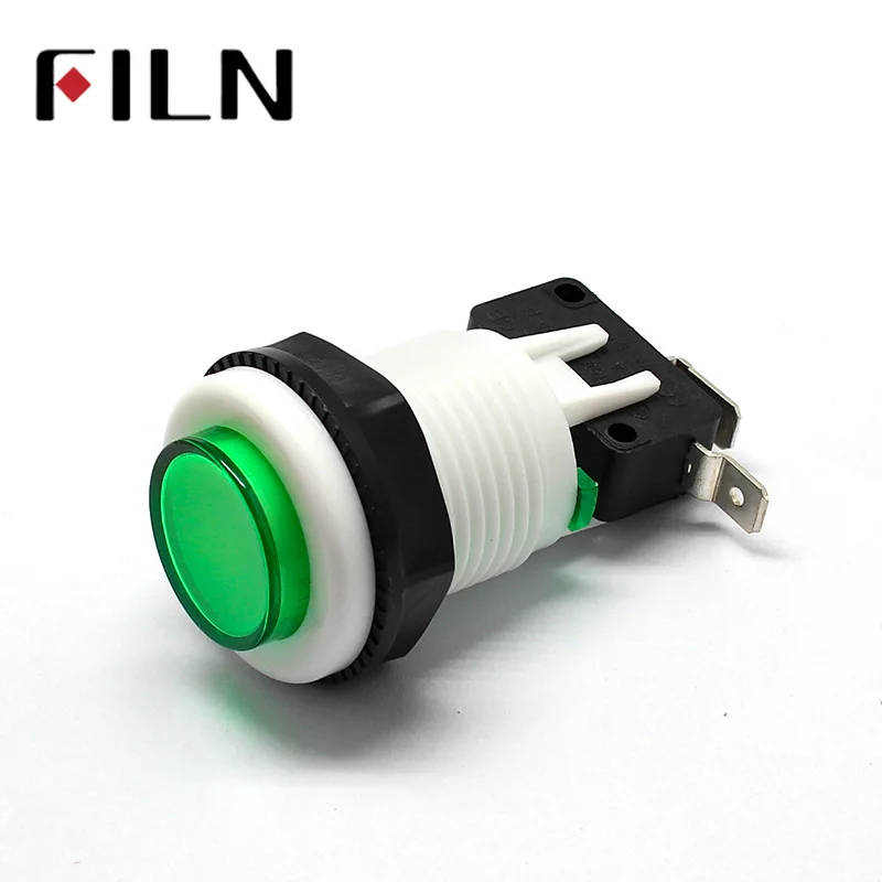 5 Colors small Round Arcade Video Game Player Push Button Switch Durable Multicade MAME Jamma Game Long Switch(2)