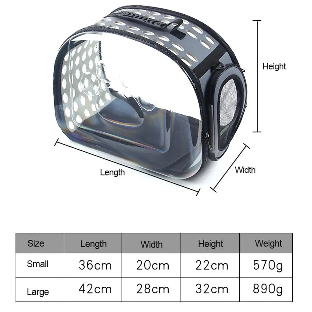 Portable Transparent Pet Bag Breathable Cats Dog Cage Handbag Shoulder Bag For Outdoor Pets Carry Bags