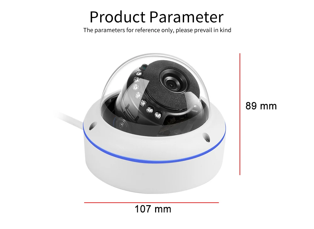 4MP 5MP 8MP IP купольная камера наблюдения белая широкоугольная сетевая CCTV Крытая