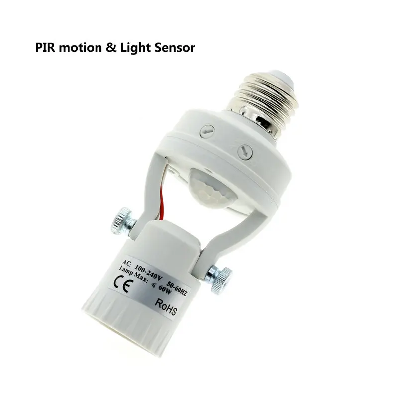 E27 лампа база радар микроволновая печь/PIR человеческого тела инфракрасный датчик движения E27 лампа держатель переключатель - Цвет: PIR-KT
