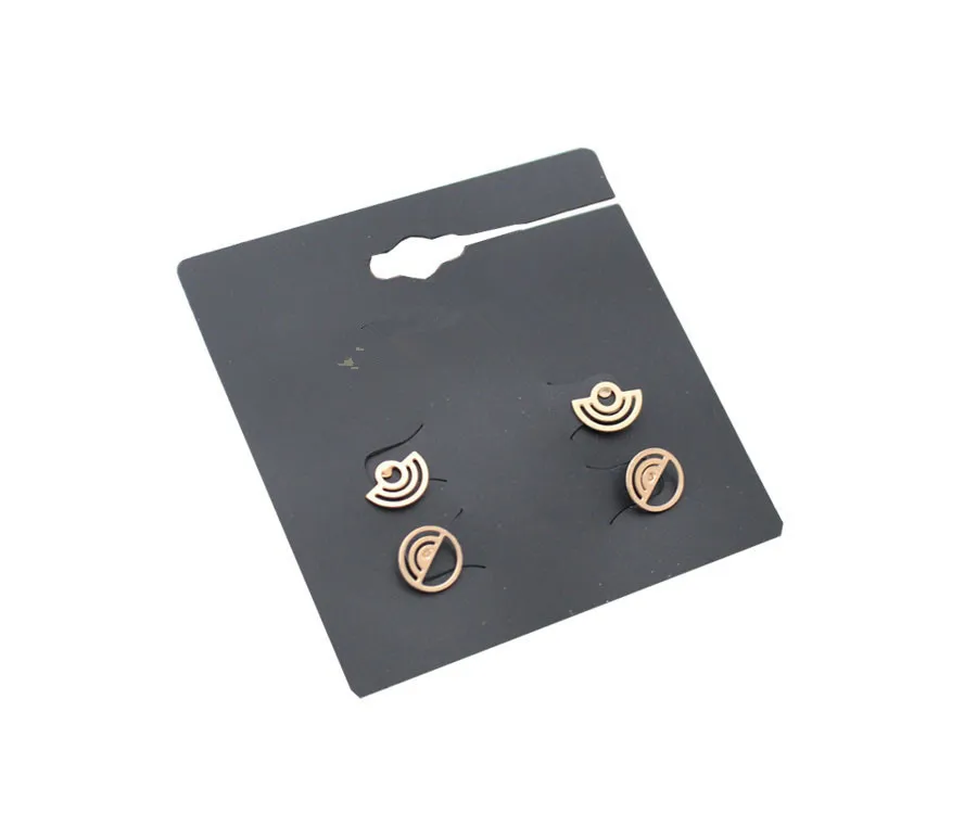 

New Fashion Jewelry Zinc Alloy Elegant Hollow Geometric Charming Stud Earrings Combination For Women
