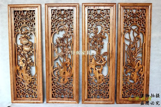 Dongyang Ming And Qing Dynasty Classical Chinese Antique Wood Doors Dongyang Ming and Qing Dynasty Classical Chinese antique wood doors and Windows partition wall hanging screen - Dongyang Ming And Qing Dynasty Classical Chinese Antique Wood Doors