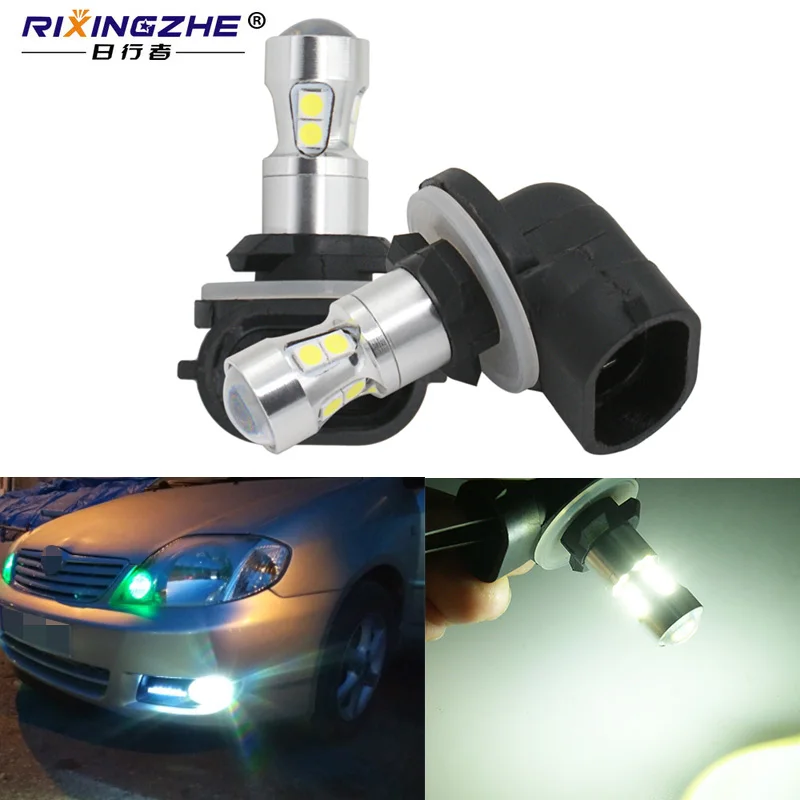RXZ 2pcs 3030 10 SMD 881 889 H27 led For Car Fog Lights 12V Projector