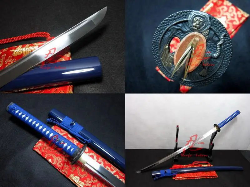 

battle ready japanese katana tiger tsuba 9260 spring steel sharpened sword