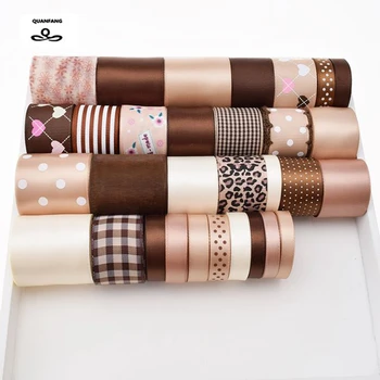 

High quality 31Design Mix Brown Ribbon Set For Diy Handmade Gift Craft Packing Hair Accessories Wedding Materials Package 31Yard