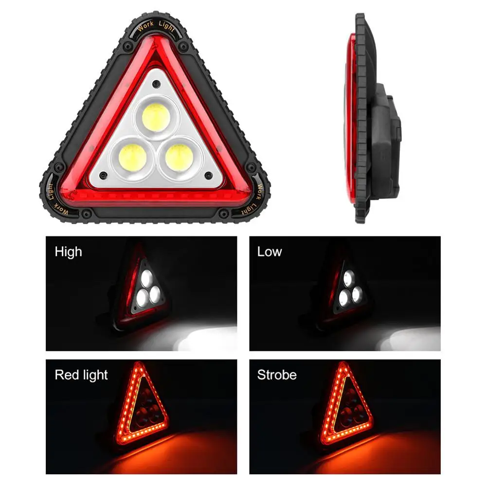 

3COB USB LED Warning Light Car Broke Night Riding Fog Flashing Lamp Safety Indicator Light Outdoor Triangle Camping Tent Light