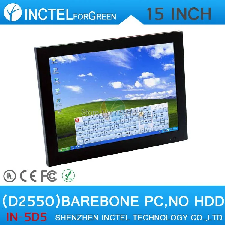 

15 Inch industrial touch all in one pc computers with 5 wire Gtouch industrial embedded pc with 4: 3 6COM LPT barebone pc
