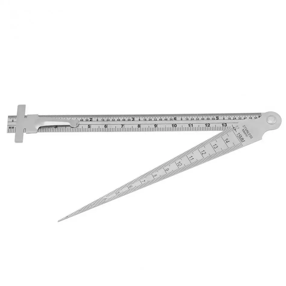 1Pc Feeler Gauge Stainless Steel Welding Taper Gap Gauge Depth Ruler