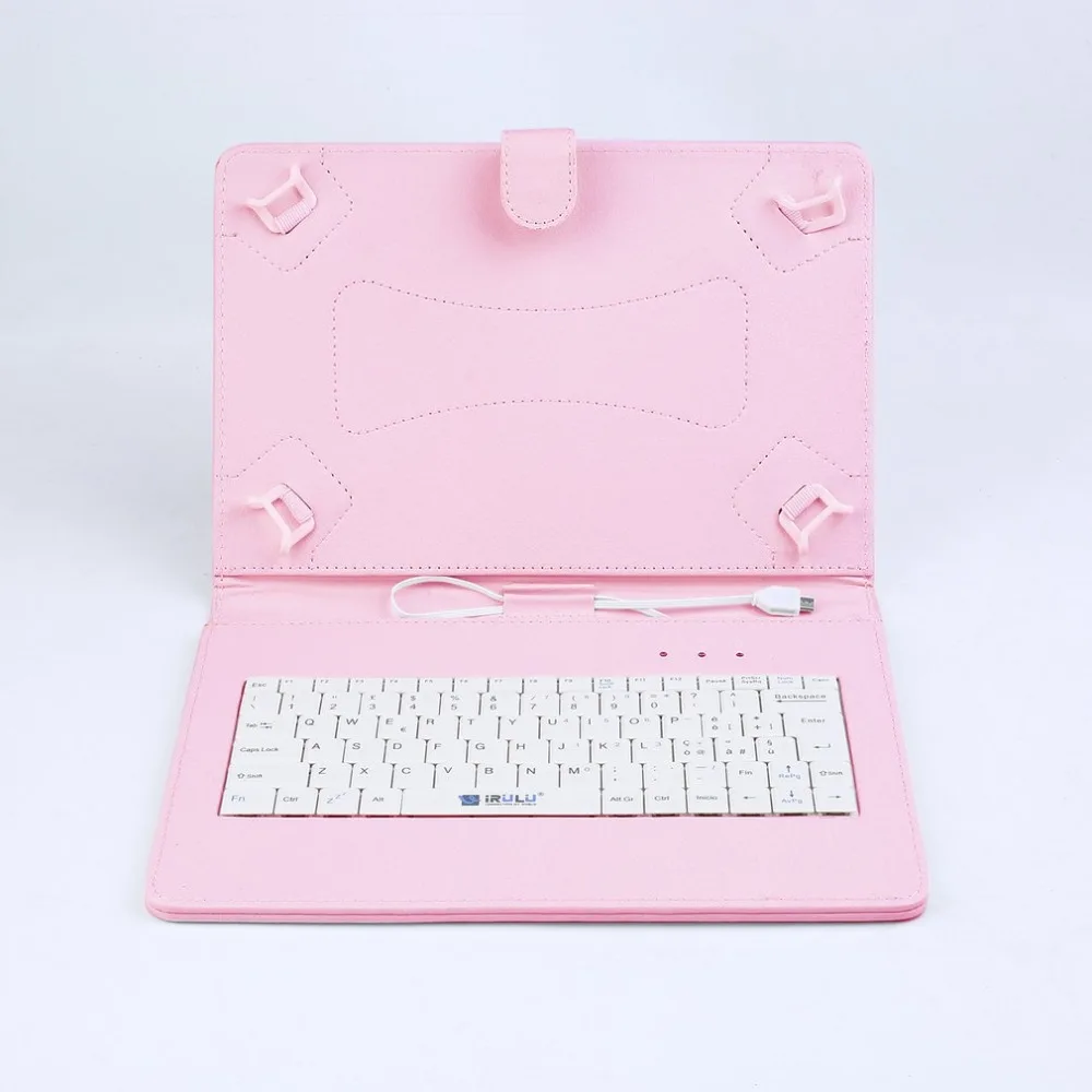 

Keyboard case for tablet PU Leather Black USB interface Scratches Magnet flap closure Universal Keyboard And Case