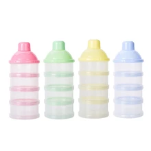 Портативный дозатор формулы молочного порошка, контейнер для хранения еды, миска для кормления малышей, для детей ясельного возраста, четыре сетки, контейнер для детского питания, коробка