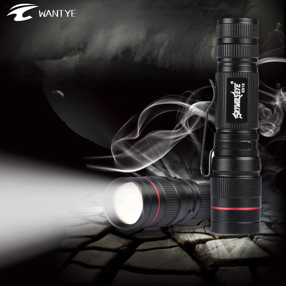 

WANTYE Powerful Zoomable LED Flashlight XPE 3800 LM Portable Light penlight 3 Mode Light Torch Lamp For Outdoor Flash Light Bike