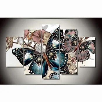 

diy 5pcs/set mosaic full 5d diamond embroidery beautiful butterfly 3d diamond painting cross stitch square drill multi-pictures