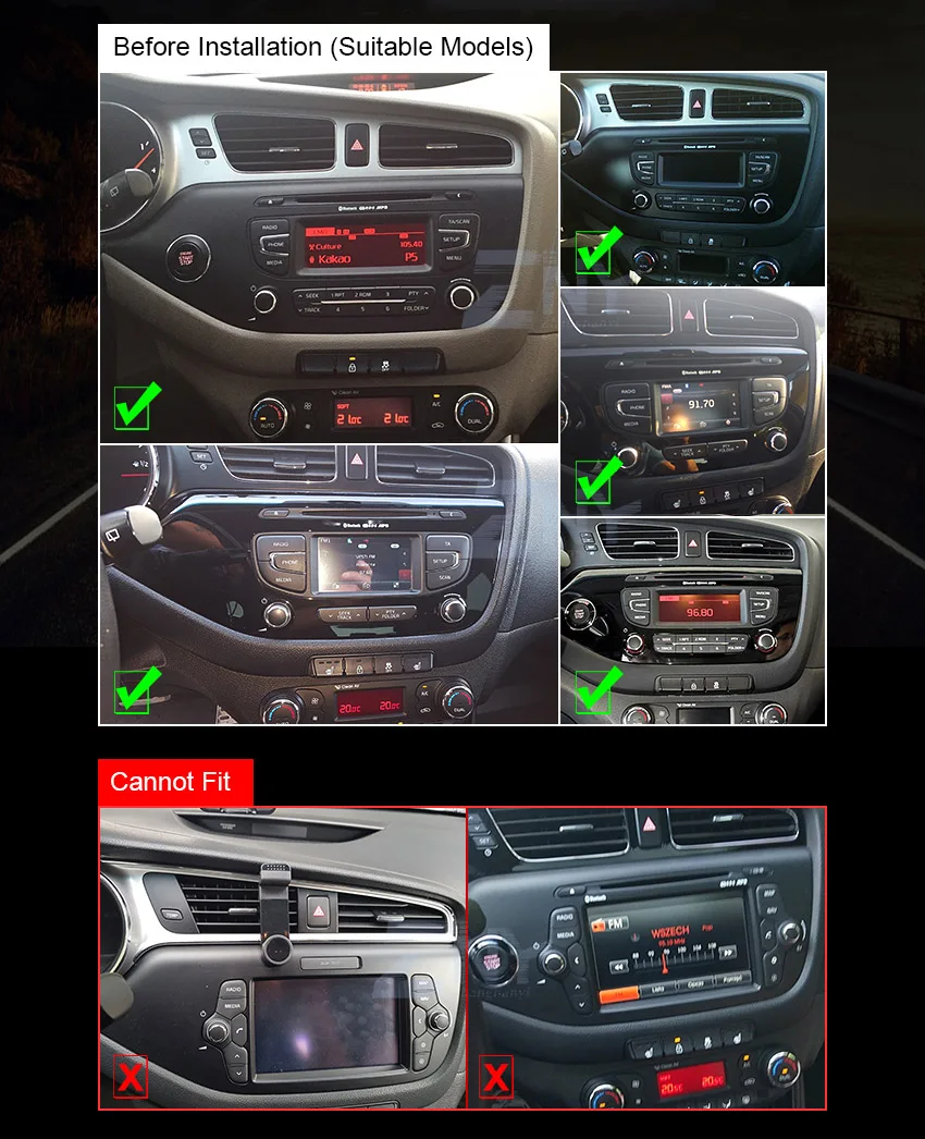 Sale 8" HD Android 8.1 Car DVD For Kia Ceed 2013 2014 2015 2016 2017 Radio FM WiFi GPS Navigation Audio Video Free Backup Camera 2