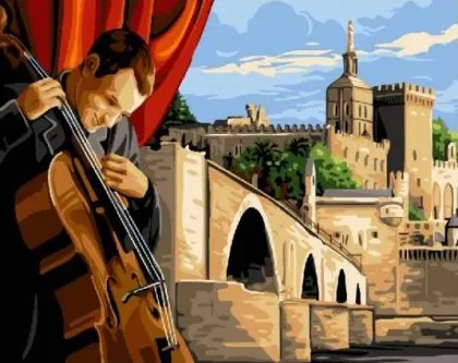 

cioioil-T1199 violinist and architecture DIY Painting By Numbers Acrylic Paint On Canvas Modern Wall Art Picture Coloring By Num