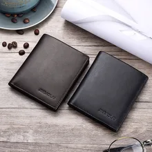 ISHOWTIENDA мужские бизнес Зажимы для денег Многофункциональный тонкий бумажник первый слой коровьей кожи# y35