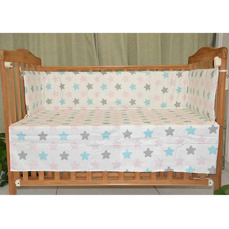 Скандинавские звезды дизайн детская кровать утолщенные бамперы цельная кроватка вокруг подушки защита для кроватки подушки 9 цветов новорожденных декор комнаты