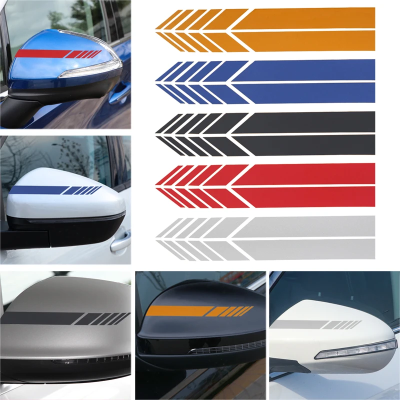 

A pair of car rearview mirror decorative stickers car styling truck SUV vinyl stickers side decals stripes DIY car body decals