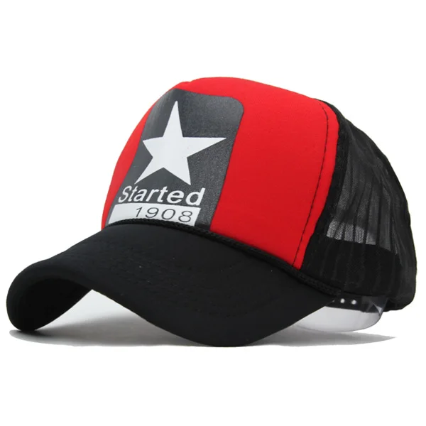 Xlamulu Женская сетчатая бейсболка кепка мужская Snapback шапки для мужчин Летняя мужская шапка Кепка кость Gorras повседневная спортивная бейсболка кепка - Цвет: black red