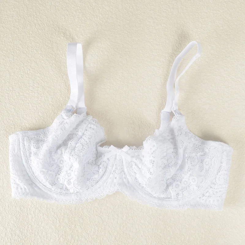 new arrival free shipping sexy lingerie white lace wireless bra bralette plus size women cotton