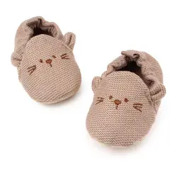 Для новорожденных обувь для помещения мягкой подошвой для первых шагов тапочки одежда для малышей мальчиков и девочек кроватки обувь