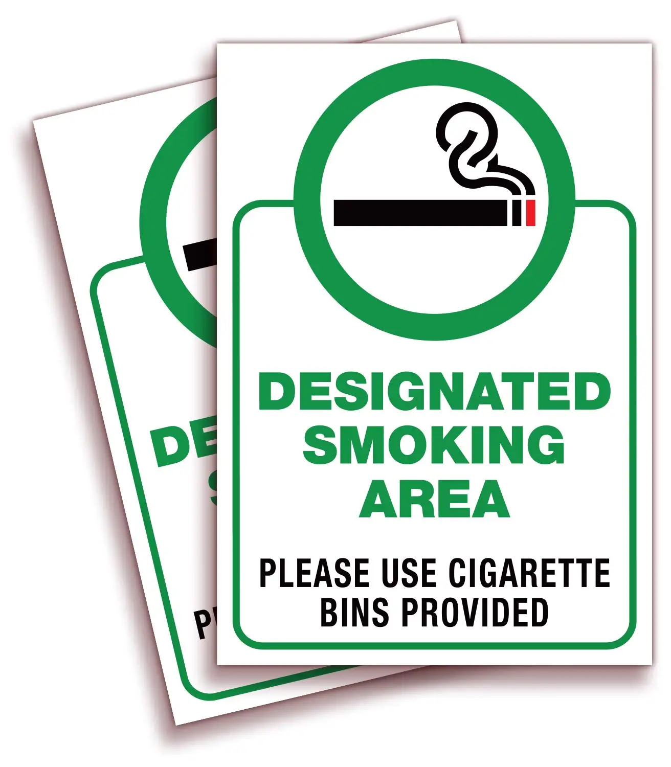 

For Designated Smoking Area Signs Stickers Self-Adhesive Vinyl,d for Ultimate UV, Weather, Scratch, Water and Fade