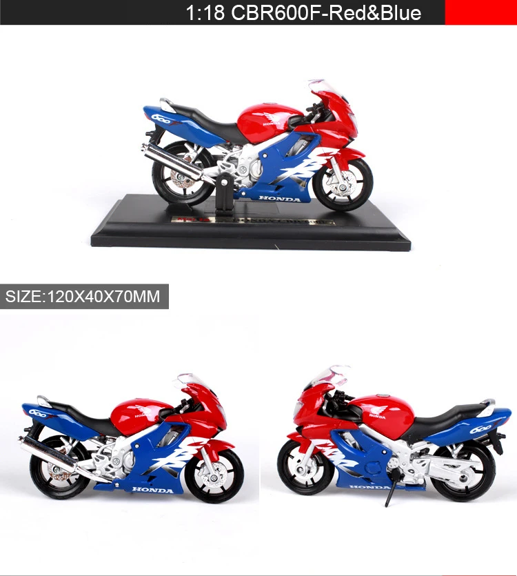 Maisto 1:18 модели мотоциклов CBR600F CBR1100XX VRF NR F6C гоночная модель велосипедная база литая под давлением мото детская игрушка для коллекции подарков