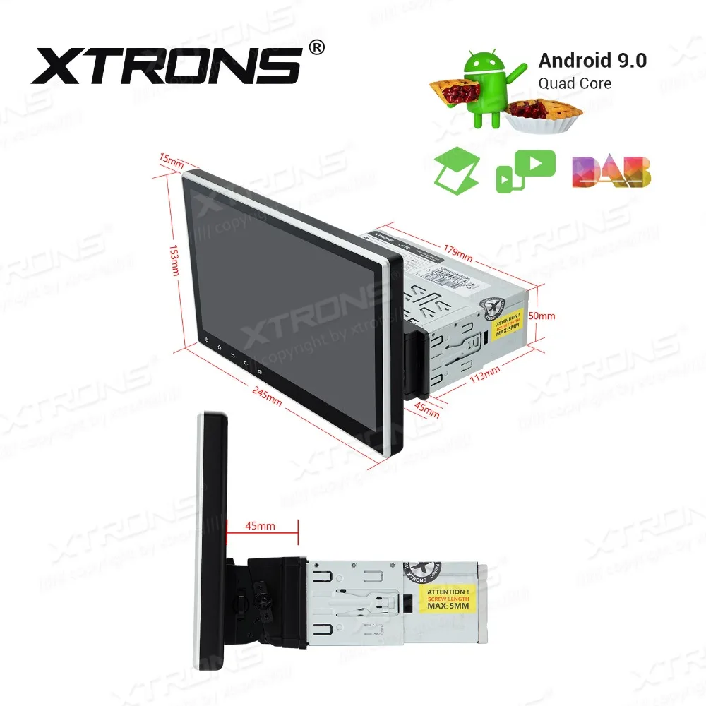 Cheap 10.1" Android 9.0 Pie OS Single Din Car Multimedia One Din Car Navigation GPS 1 Din Autoradio with 5 Adjustable Viewing Angles 5