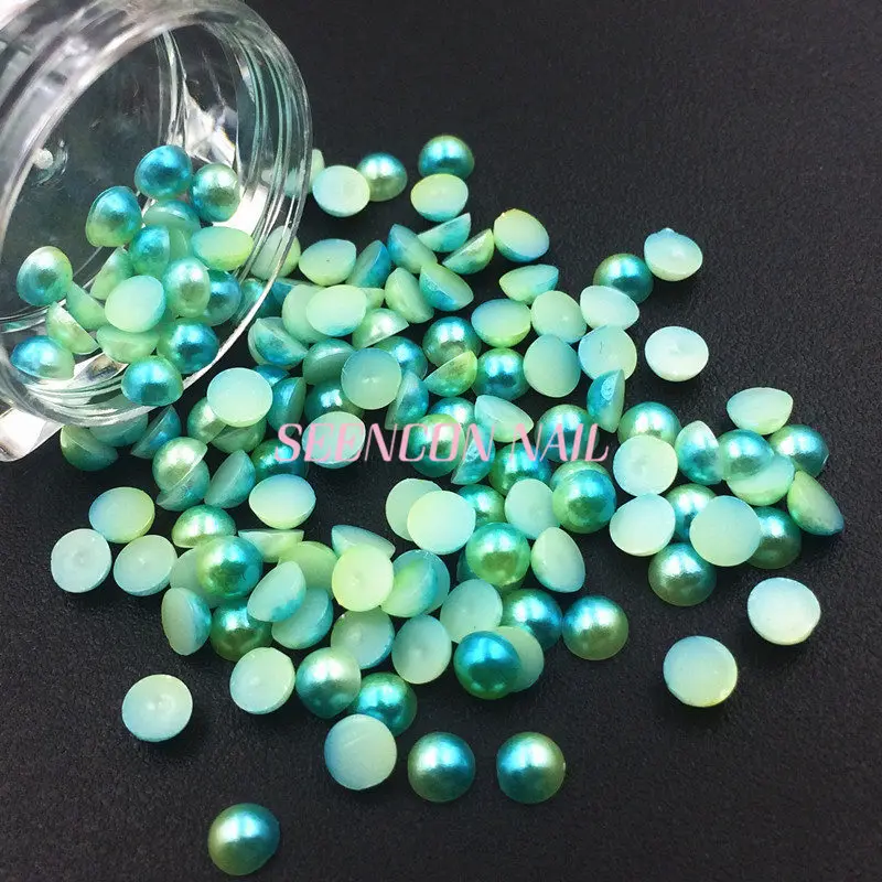 Pérolas da Arte do Unha Encantos do Unha Novo Cores Conjunto Coreano 3d Alta Brilhante Verão ab Sereia Concha Pérolas Decoração Plana Kit 12 - 14 do prego concha pérolas decoração plana pérolas encantos do prego kit