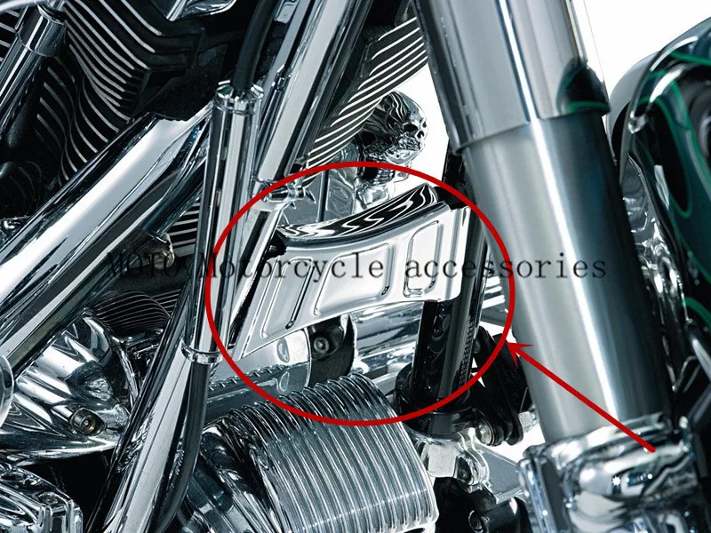 

Chrome Frame Downtube Crossbrace Cover Accent Trim Harley 99-13 Electra Glides, Road Glides, Street Glides, Road Kings, & Trikes