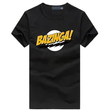 Förderung bazinga symbol druck männer t-shirt baumwolle marke clothing 2017 sommer hip hop streetwear t-shirt männer homme clothing mann