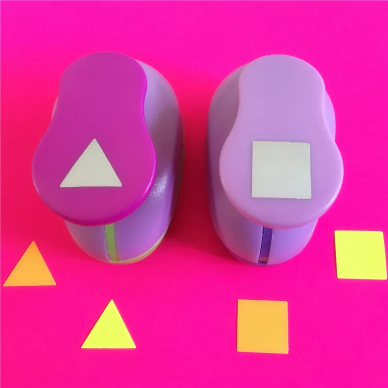 2pcs Triangle And Square Shape 1 Inch Craft Punch Set Puncher Crafts