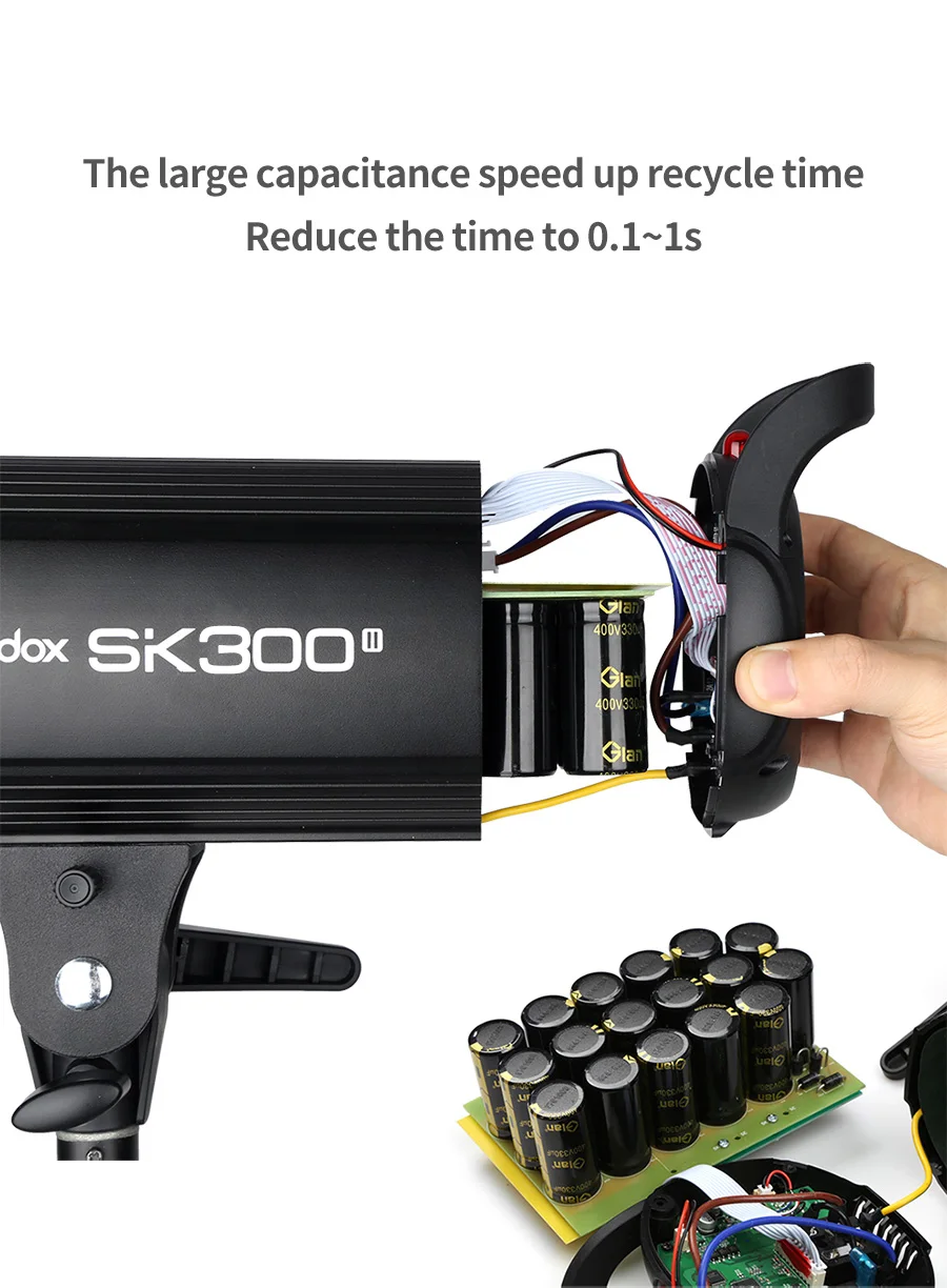 Профессиональный студийный стробоскоп Godox SK SK300II SK300 II 110V 220V 5600K 300WS GN58, студийный мини-светильник для вспышки