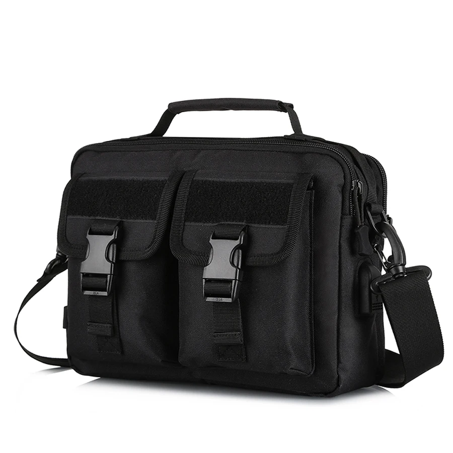 Протектор Плюс Открытый Многофункциональный Тактический сумка мужская водонепроницаемая через плечо портфель с USB портом